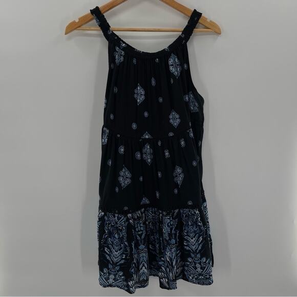 Free People Intimately Boho Navy Blue Talk To Me Trapeze Fairy Mini Dress XS - Picture 9 of 12